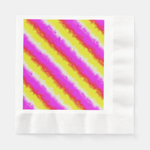 Servilleta De Papel Rayas de arco iris rosado de Artdeco