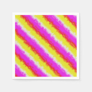 Servilleta De Papel Rayas de arco iris rosado de Artdeco