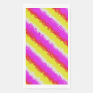 Servilleta De Papel Rayas de arco iris rosado de Artdeco