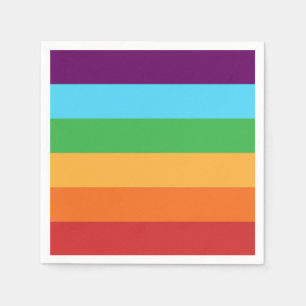 Servilleta De Papel Rayas de Arcoíris Divertido Cumpleaños de Caramelo