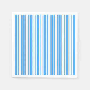 Servilleta De Papel Rayas de caramelo azul y blanco