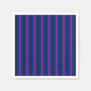 Servilleta De Papel Rayas de caramelo azul y violeta