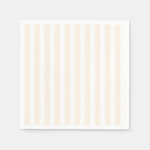Servilleta De Papel Rayas de caramelo beige y blanco