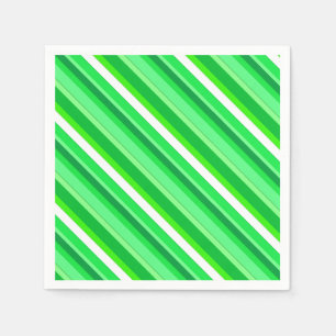 Servilleta De Papel Rayas de caramelo en capas - verde esmeralda y bla