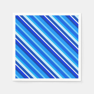 Servilleta De Papel Rayas de caramelo estratificadas - cobalto y azul 