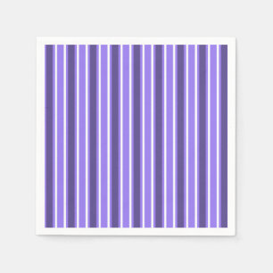 Servilleta De Papel Rayas de caramelo morado y blanco