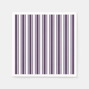 Servilleta De Papel Rayas de caramelo morado y blanco oscuro
