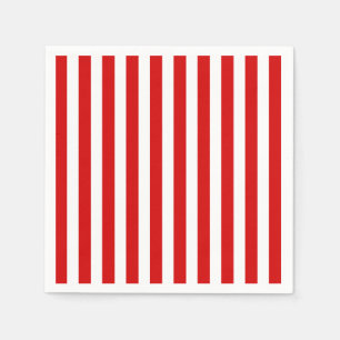 Servilleta De Papel Rayas de caramelo rojo y blanco