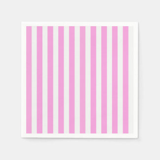 Servilleta De Papel Rayas de caramelo rosa y blanco
