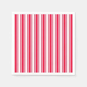 Servilleta De Papel Rayas de caramelos rojas y blancas