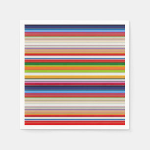 Servilleta De Papel Rayas de colores cálidos