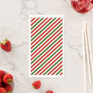 Servilleta De Papel rayas de colores de Navidad,