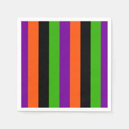 Servilleta De Papel Rayas de Halloween en colores clásicos