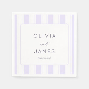 Servilleta De Papel Rayas de Lavanda Elegantes
