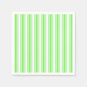Servilleta De Papel Rayas de limón verde y blanco de caramelos
