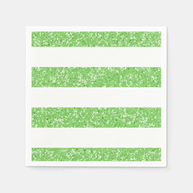 Servilleta De Papel Rayas de Purpurina espumoso Cuadros de papel (Anverso)