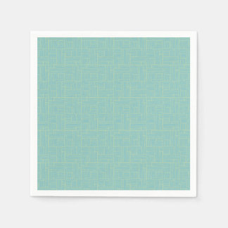 Servilleta De Papel Rayas de rodillos de tinta verde azulada