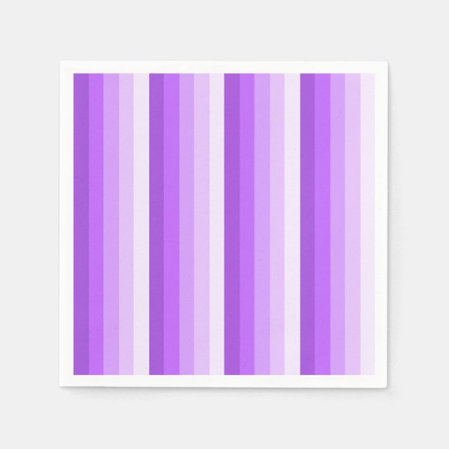 Servilleta De Papel Rayas de sombra púrpura (Anverso)