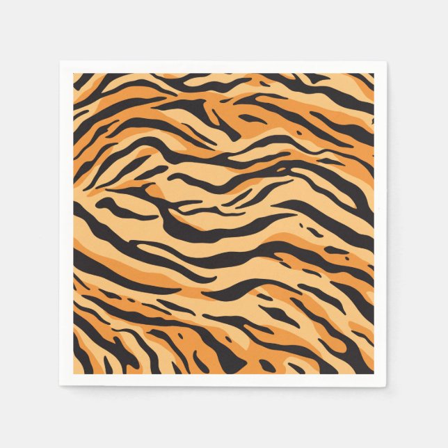 Servilleta De Papel Rayas de Tigre (Anverso)