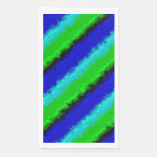 Servilleta De Papel Rayas de vidrio roto azul verdoso