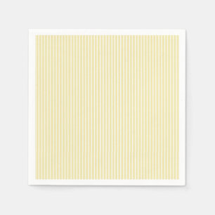 Servilleta De Papel Rayas Elegantes Blanco - Mantequilla Amarillo