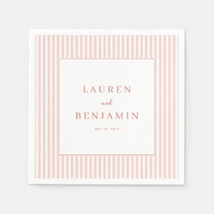 Servilleta De Papel Rayas Elegantes Rosadas