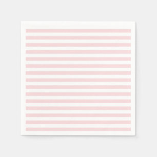 Servilleta De Papel Rayas finas - blancas y pálidas - rosa