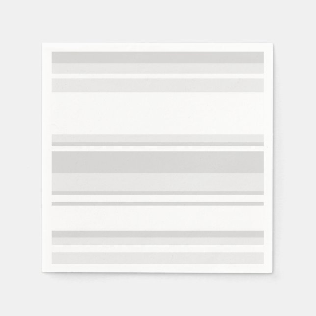 Servilleta De Papel Rayas grises claras (Anverso)