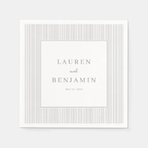 Servilleta De Papel Rayas Grises Elegantes