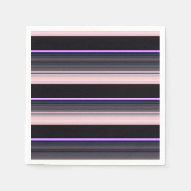 Servilleta De Papel Rayas grises negras de época (Anverso)