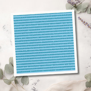 Servilleta De Papel Rayas Horizontales de Estilo Brillo Azul Océano Ch