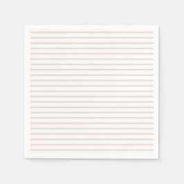 Servilleta De Papel Rayas horizontales redondeadas de color blanco ros