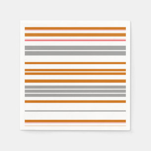 Servilleta De Papel Rayas marrones grises cortas