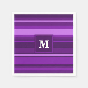 Servilleta De Papel Rayas moradas monográficas
