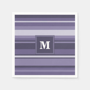 Servilleta De Papel Rayas moradas monográficas