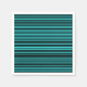 Servilleta De Papel Rayas negras verde azuladas