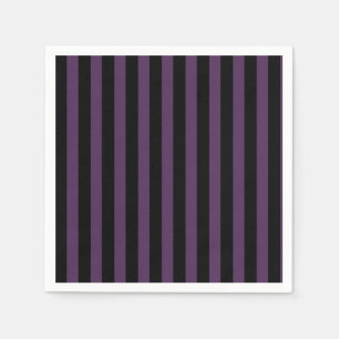 Servilleta De Papel Rayas negras y violetas