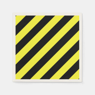 Servilleta De Papel rayas negro y amarillo