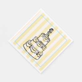 Servilleta De Papel Rayas pastel elegantes y caprichosas
