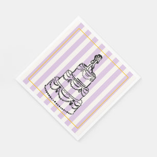 Servilleta De Papel Rayas pastel elegantes y caprichosas