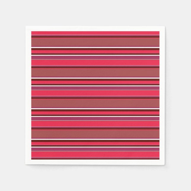 Servilleta De Papel Rayas rojas (Anverso)