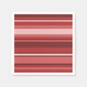 Servilleta De Papel Rayas rojas