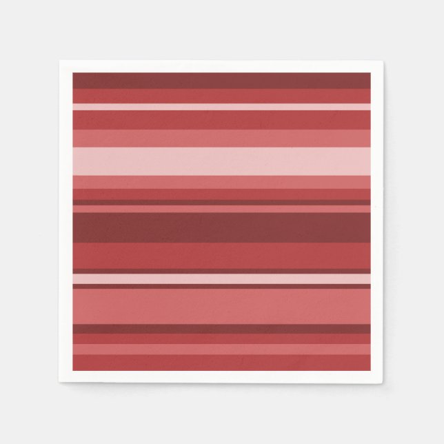 Servilleta De Papel Rayas rojas (Anverso)