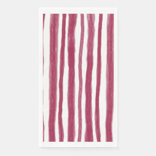 Servilleta De Papel Rayas Rojas Bordeaux