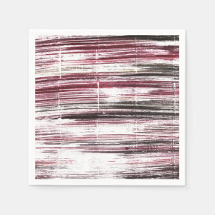 Servilleta De Papel Rayas rojas y negras oscuras