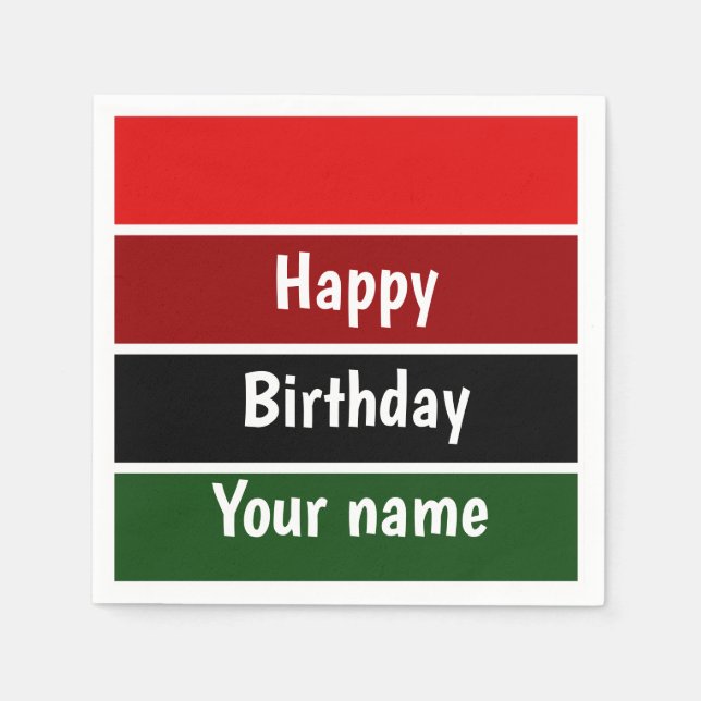 Servilleta De Papel Rayas Rojas Y Verdes (Anverso)