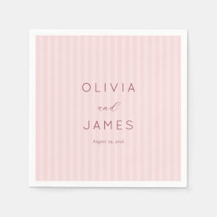 Servilleta De Papel Rayas rosadas sofisticadas