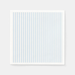 Servilleta De Papel Rayas Simples - Azul Polvo