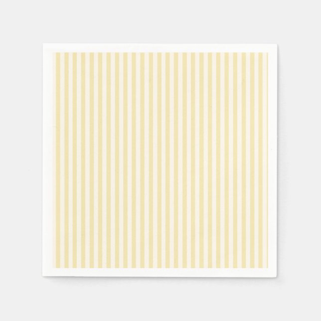 Servilleta De Papel Rayas Simples - Buttercream (Anverso)