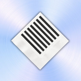 Servilleta De Papel Rayas simples en blanco y negro |